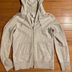 Reigning Champ Midweight Zip-Up Hoodie in Heather Grey (small stain) Size S
